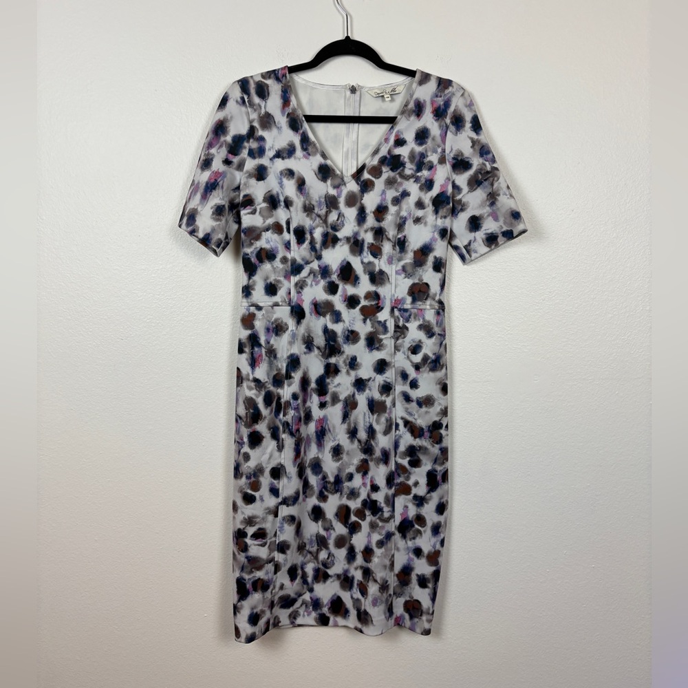 Damsel in a Dress Elegant Multicolor Patterned Career Wear Sheath Dress 10